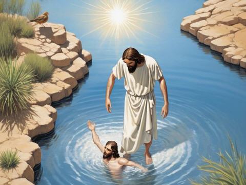 Die Taufe Jesus Christus im  Jordan